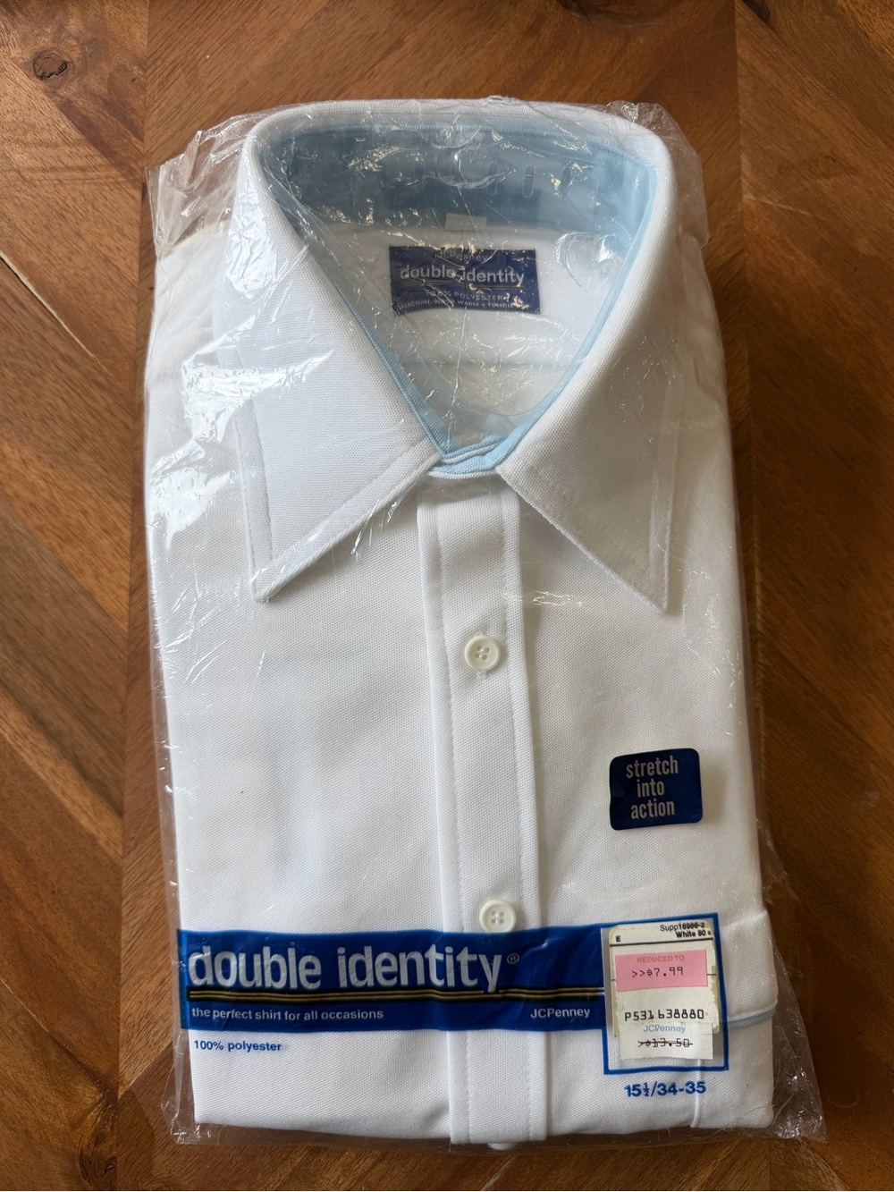 Vintage Mens Deadstock Dress Shirt M 15½ 34-35 NOS NWT JCPenney 70s